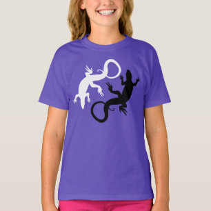 Flickans ödla T-shirt Organic Lizard Art Shirt