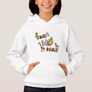 Flickans Pullover Hoodie - äkta vildbarn T Shirt