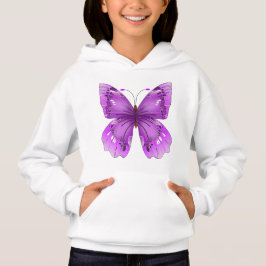 Flickans Pullover Hoodie - Butterfly T Shirt