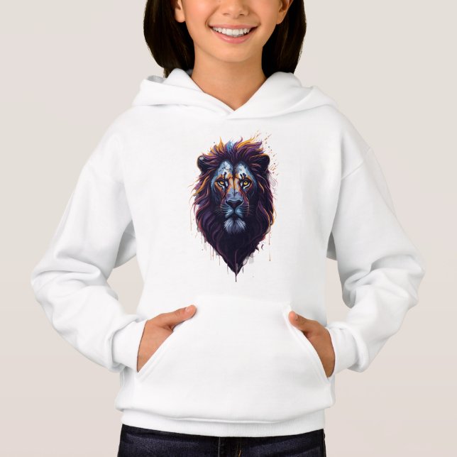 Flickans Pullover Hoodie | LEJONA T Shirt (Framsida)