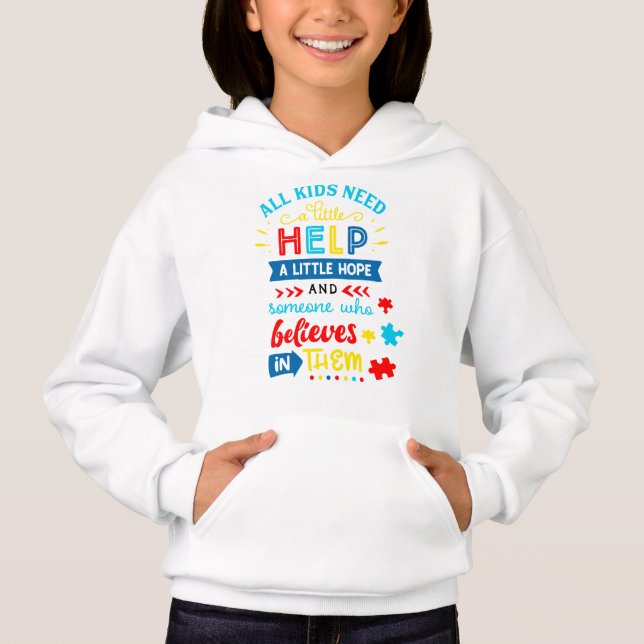 Flickans Pullover Hoodie T Shirt (Framsida)