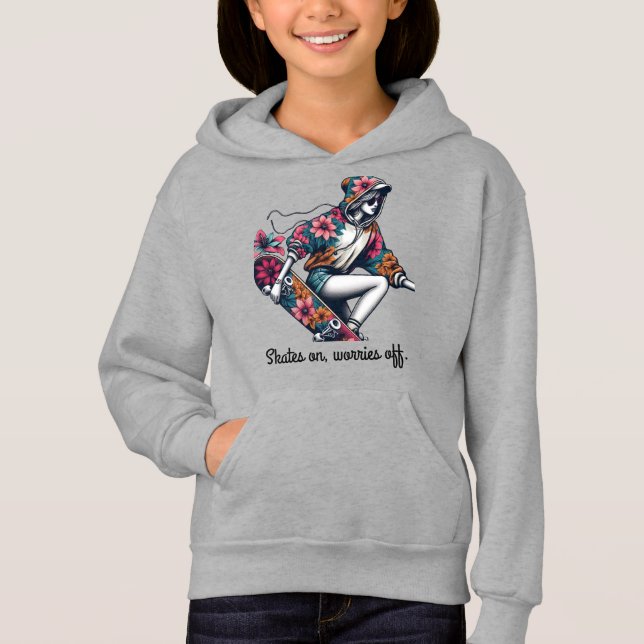 Flickans Pullover Hoodie T Shirt (Framsida)