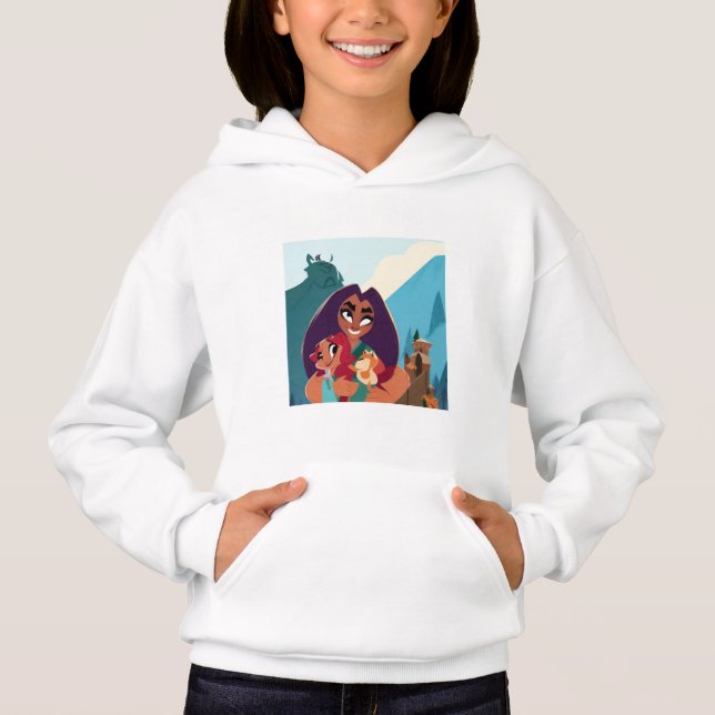 Flickans Pullover Hoodie T Shirt (Framsida)