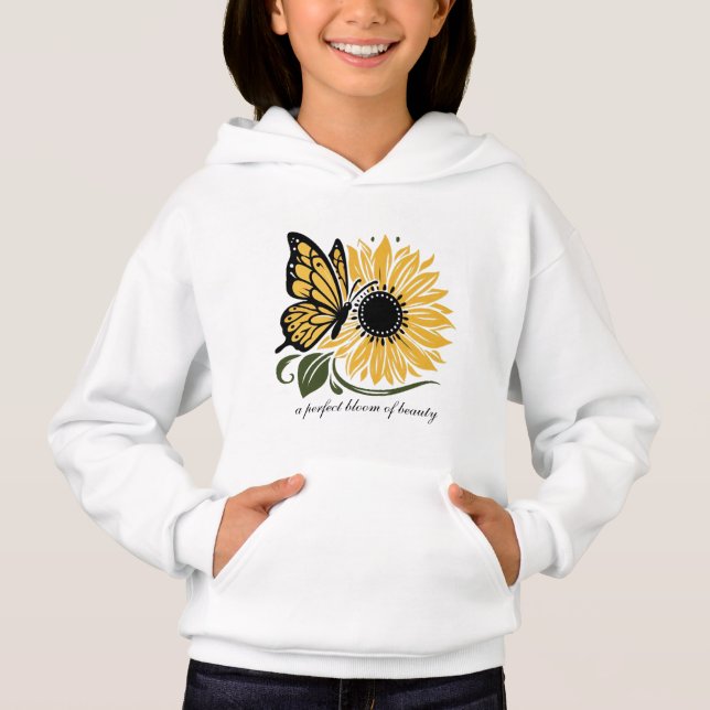 Flickans Pullover Hoodie T Shirt (Framsida)