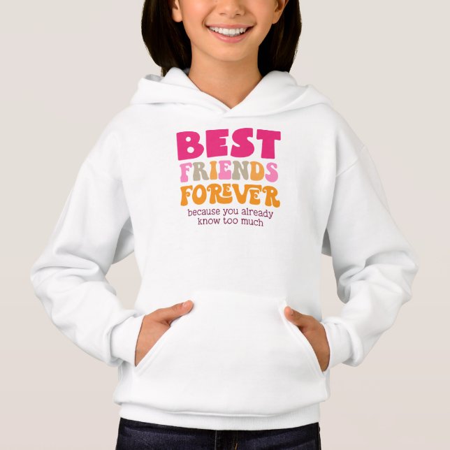 Flickans Pullover Hoodie T Shirt (Framsida)
