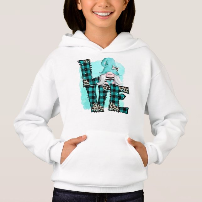 Flickans Pullover Hoodie T Shirt (Framsida)