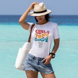 Flickans Resa 2024 Anpassade Färg och text T Shirt