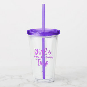 Flickans Resa, bättre än terapi i Lila Take Away Mugg