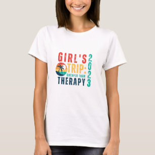 Flickans Resa billigare än Therapy Funny Matching T Shirt