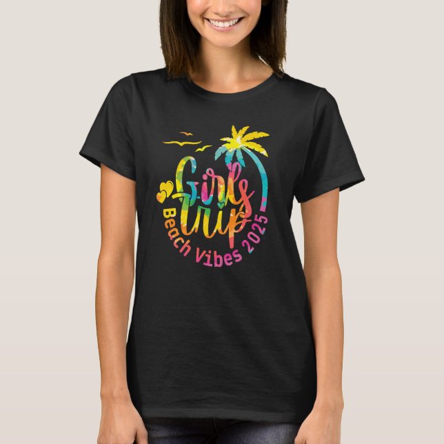Flickans Resa T-shirt Beach Vibes 2025 (Framsida)