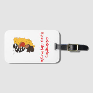 Flickans resgodsmärkning bagagebricka