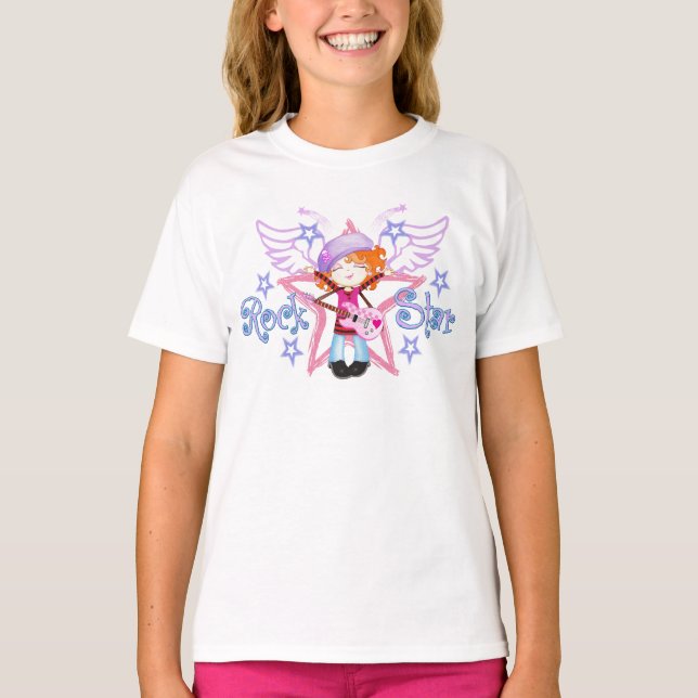 Flickans Rockstjärna T-shirt (Framsida)
