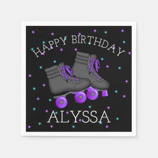 Flickans roller Skate Birthday Pappersservett