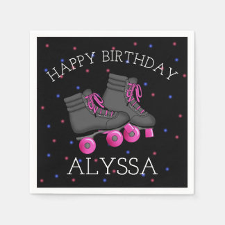 Flickans roller Skate Birthday Pappersservett