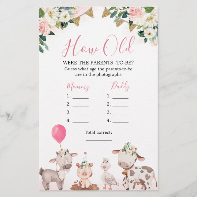 Flickans Rosa Farm hur gamla föräldrarna är (Framsida)