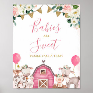 Flickans Rosa Farm Var snäll och Poster ett Behand