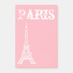 Flickans Rosa Paris Post it Notes Gift Post-it Block
