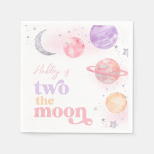 Flickans Rosa Space Party Napkins Pappersservett