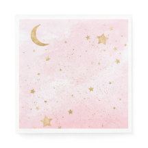 Flickans Rosa Space Party Napkins