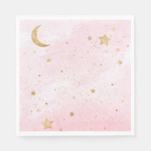 Flickans Rosa Space Party Napkins