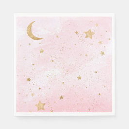 Flickans Rosa Space Party Napkins Pappersservett