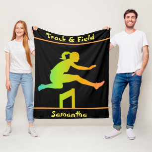 Flickans spår och Fält Fleece Blanket
