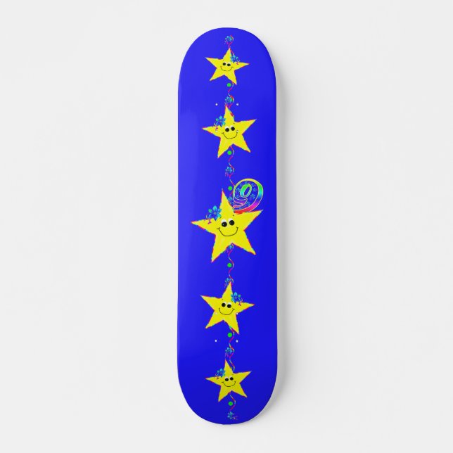 Flickans stjärnor nummer 9 Skateboard (Framsida)