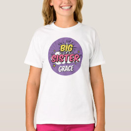 Flickans Tecknad Bok Superhjälten Baby Shower Big  T Shirt