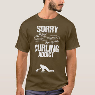 Flickans Toppen Curling Addict - en bra utformning T Shirt