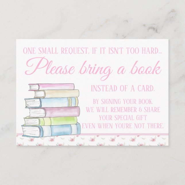 Flickans vattenfärgsfärgkort Bokar för Bok-hölje Tilläggskort (Framsida)