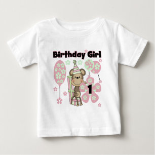 Flickapa med gåvor 1:a födelsedagstskjortan t shirt