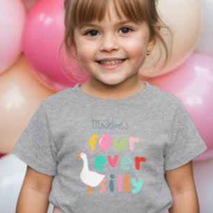 Flickar Fågel Fågel För Evigt Dumt Gårds gås 4-års T Shirt