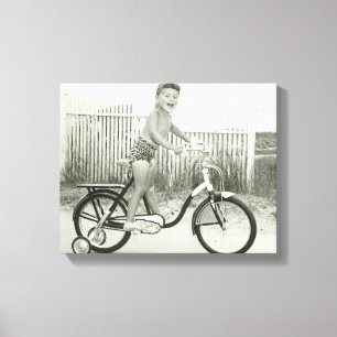Flickaridningcykel Canvastryck