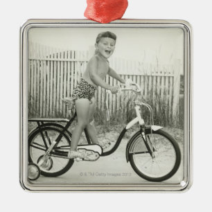 Flickaridningcykel Julgransprydnad Metall