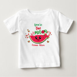  Flickas 1-årsdag Vattenmelon En i en Melon  T Shirt