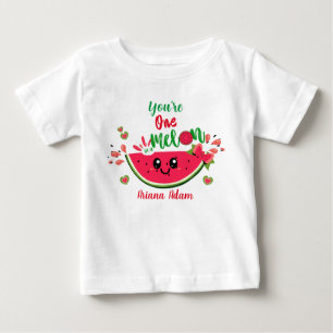 Flickas 1-årsdag Vattenmelon En i en Melon T Shirt