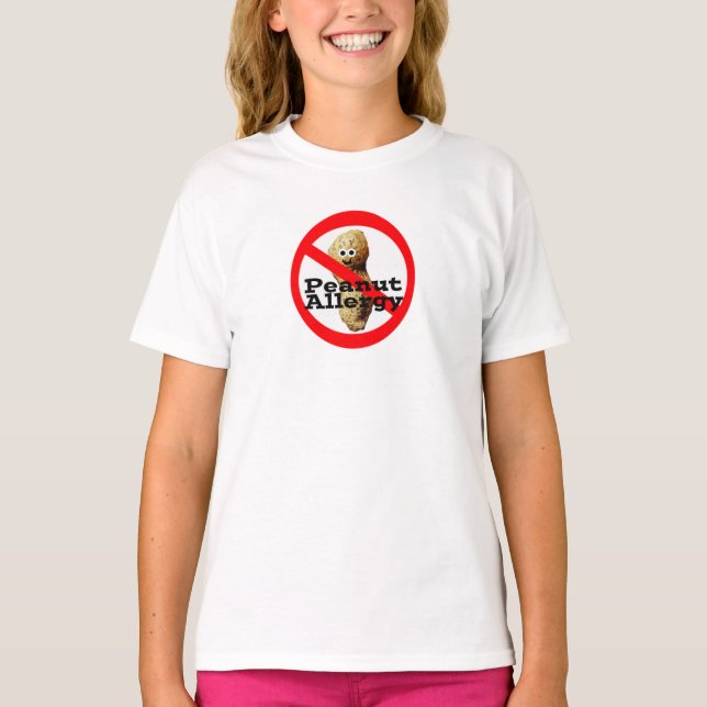 Flickas t-shirt för nötallergi (Framsida)