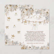 Flickas vinterblommiga baby shower