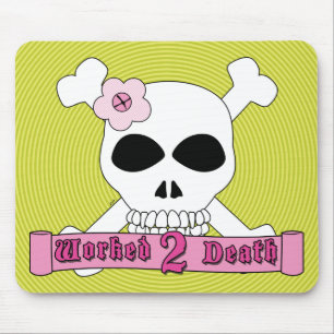 Flickaskalle och Crossbones Mousepad Musmatta