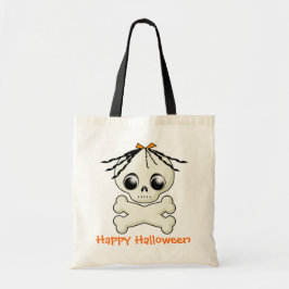 FlickaskalleHalloween fest hänger lös Tygkasse