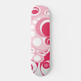 Flickaskateboard i rosa och rött skateboard bräda 21,5 cm