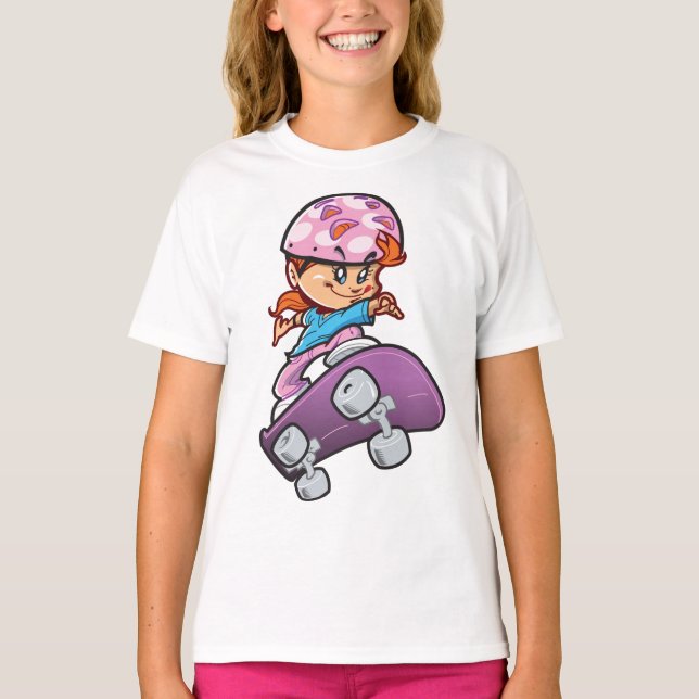 FlickaSkateboarder T Shirt (Framsida)