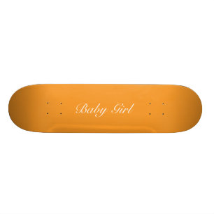 Flickaskateboardorange Skateboard Bräda 19,5 Cm