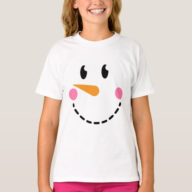 FlickasnögubbeT-tröja (design 4) T-shirt (Framsida)