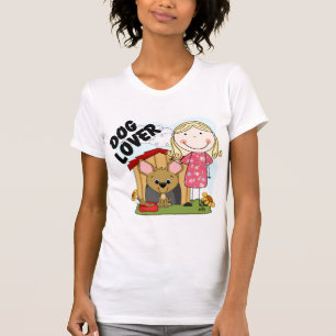 FlickaT-tröja och gåvor för hund älskare blonda T-shirt