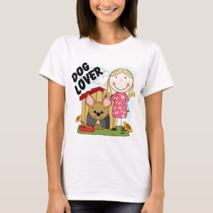 FlickaT-tröja och gåvor för hund älskare blonda T-shirt