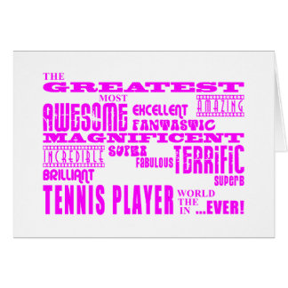 Flickatennis: Rosa mest underbar tennisspelare Hälsningskort