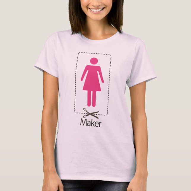 Flickatillverkare T Shirt (Framsida)
