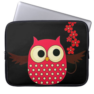 Flickauggla med blommor laptop sleeve