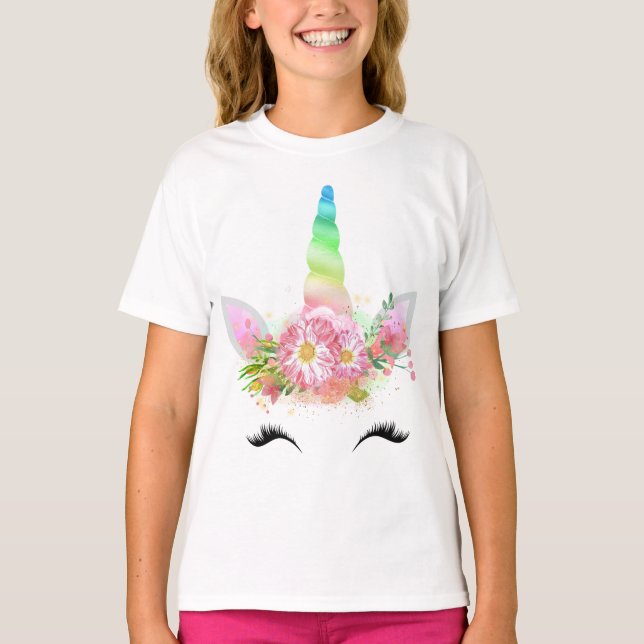 FlickaUnicornTshirt Tee Shirt (Framsida)